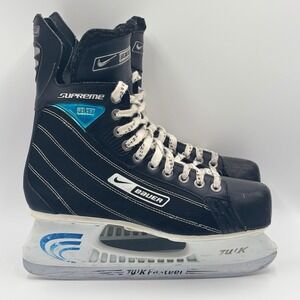 Nike Bauer Supreme Select Ice Hockey Skates Men Size 7.5 Black Tuuk Fasteel